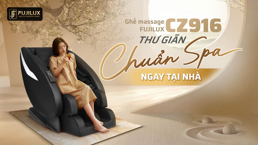 Ghế massage FUJILUX CZ916 thư giãn chuyên sâu