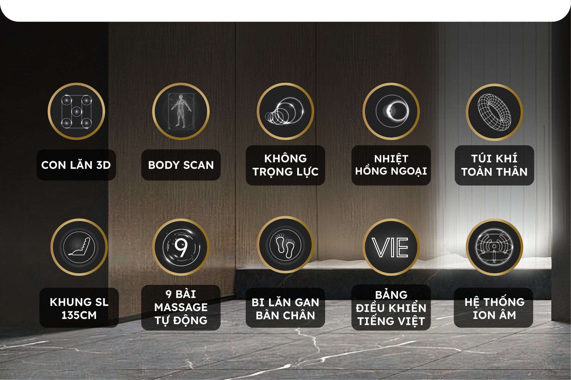 Ghế massage toàn thân FujiLux JP8888 tích hợp đầy đủ các tính năng