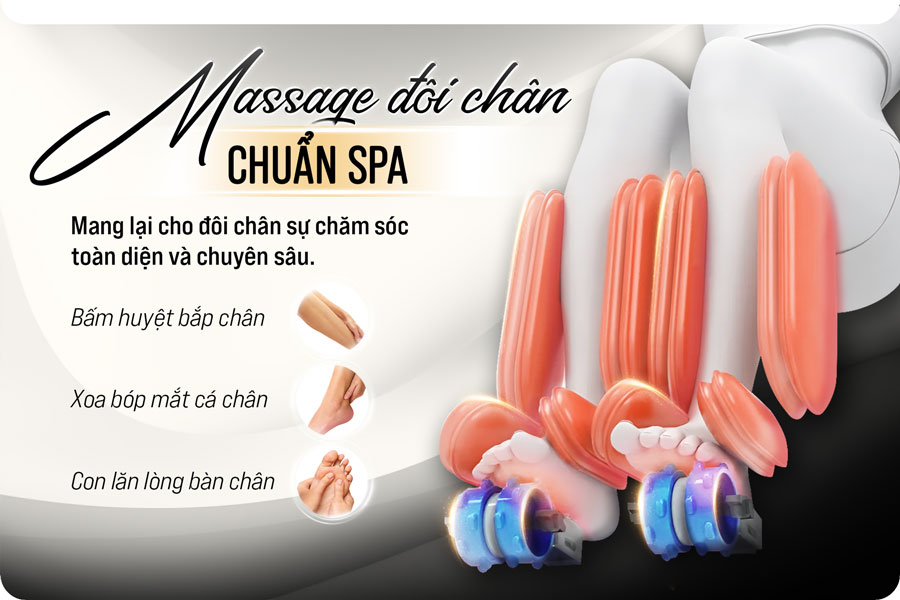 Massage chân chuẩn Spa
