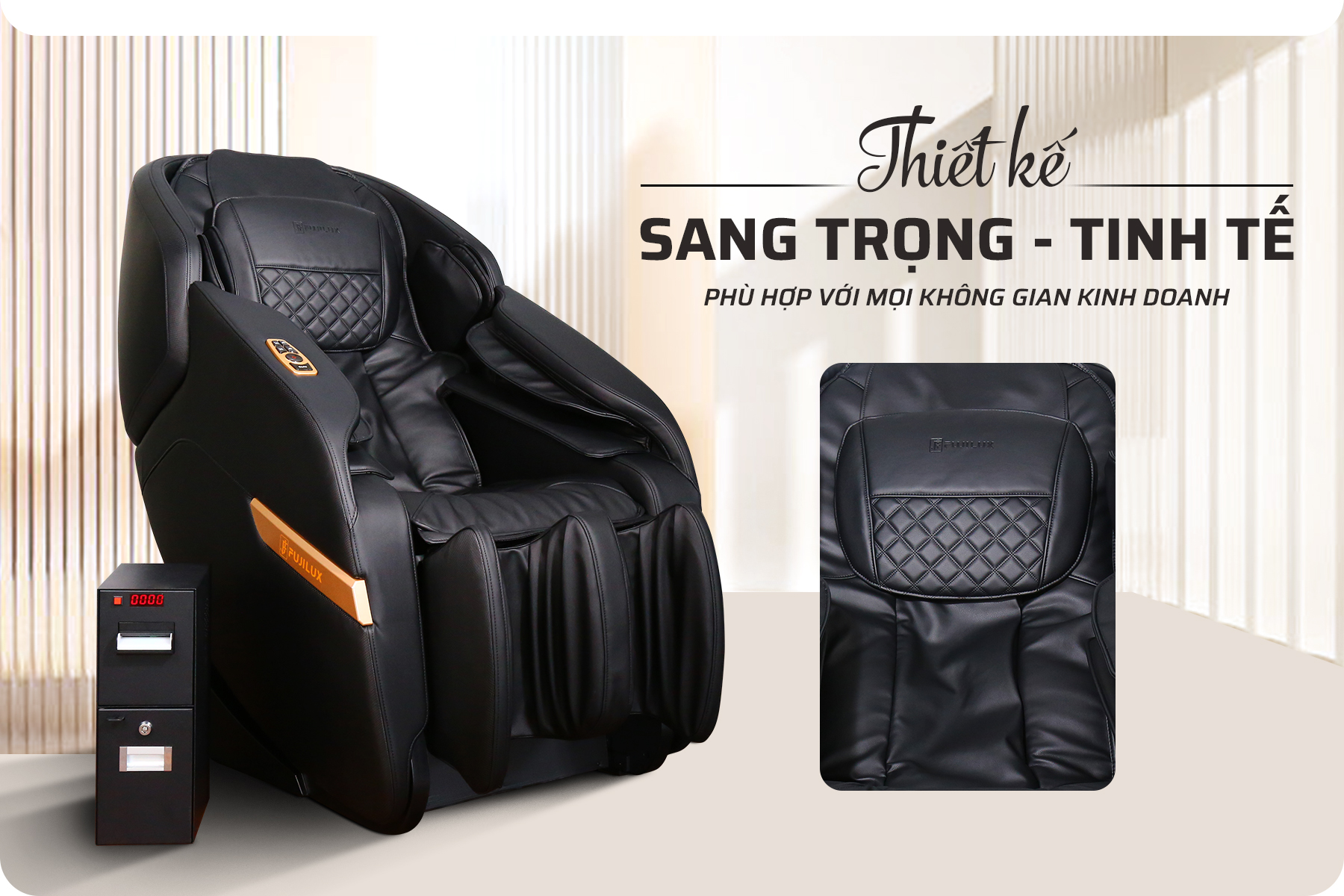 ghế massage FJ7799 trang bị da PU cao cấp bền bỉ