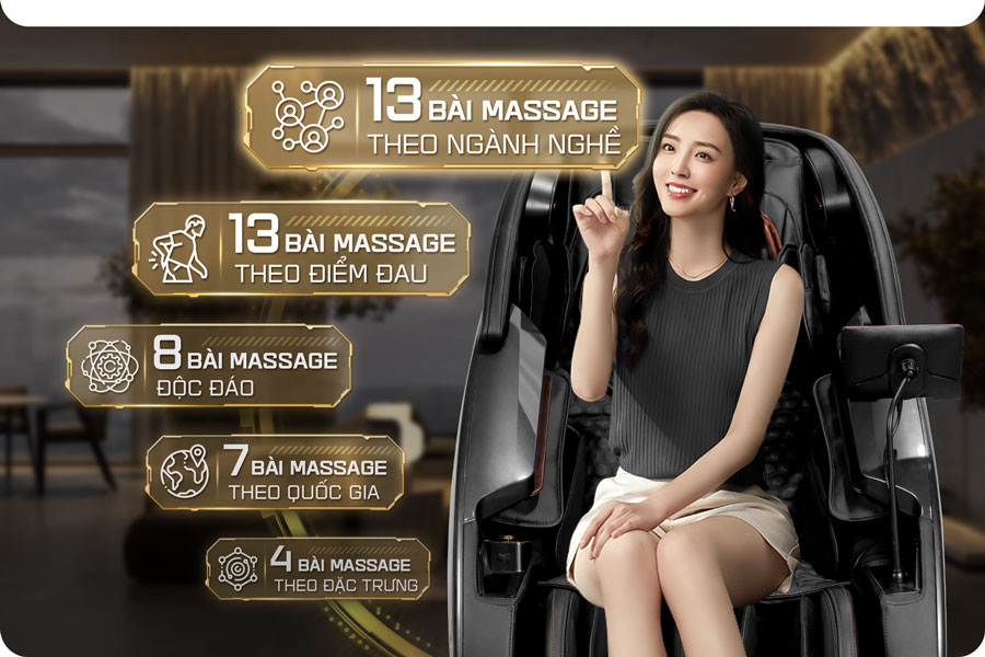 lorikeet_fjs99_8 Ghế Massage FUJILUX FJS99 sở hữu kho bài massage tự động đồ sộ lên tới 45 bài, gồm 41 bài massage của riêng FJS99 và 4 bài massage đặc trưng của FUJILUX